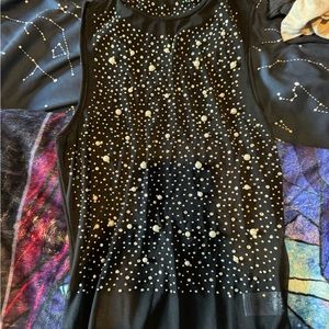 Black studded body suit